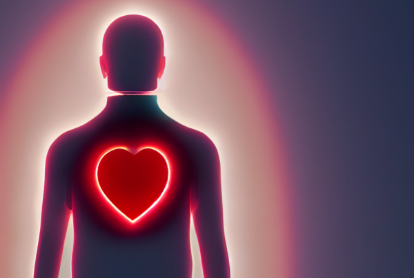 cardiac arrest glowing heart red background white